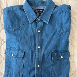 Lucchese Classic Blue Denim Pearl Snap Shirt